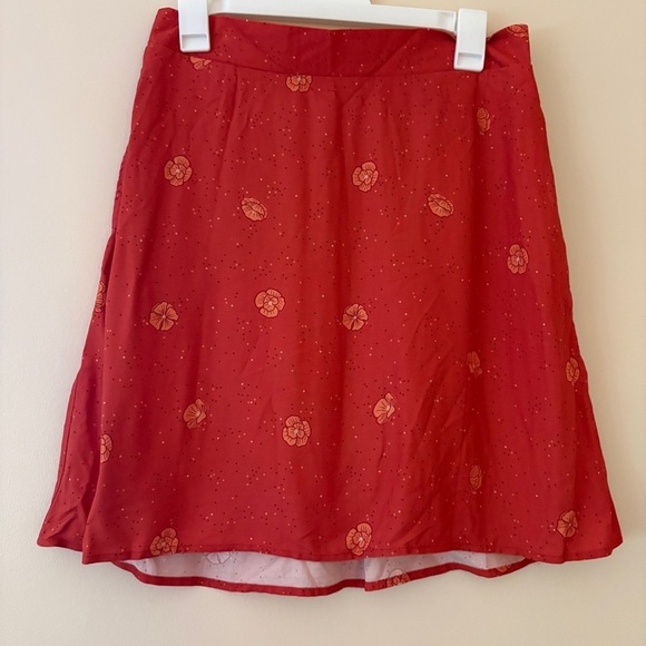 Rachel Dresses & Skirts - Rachel Création Canadienne Floral EcoVero Midi Skirt M Red Boho Sustainable